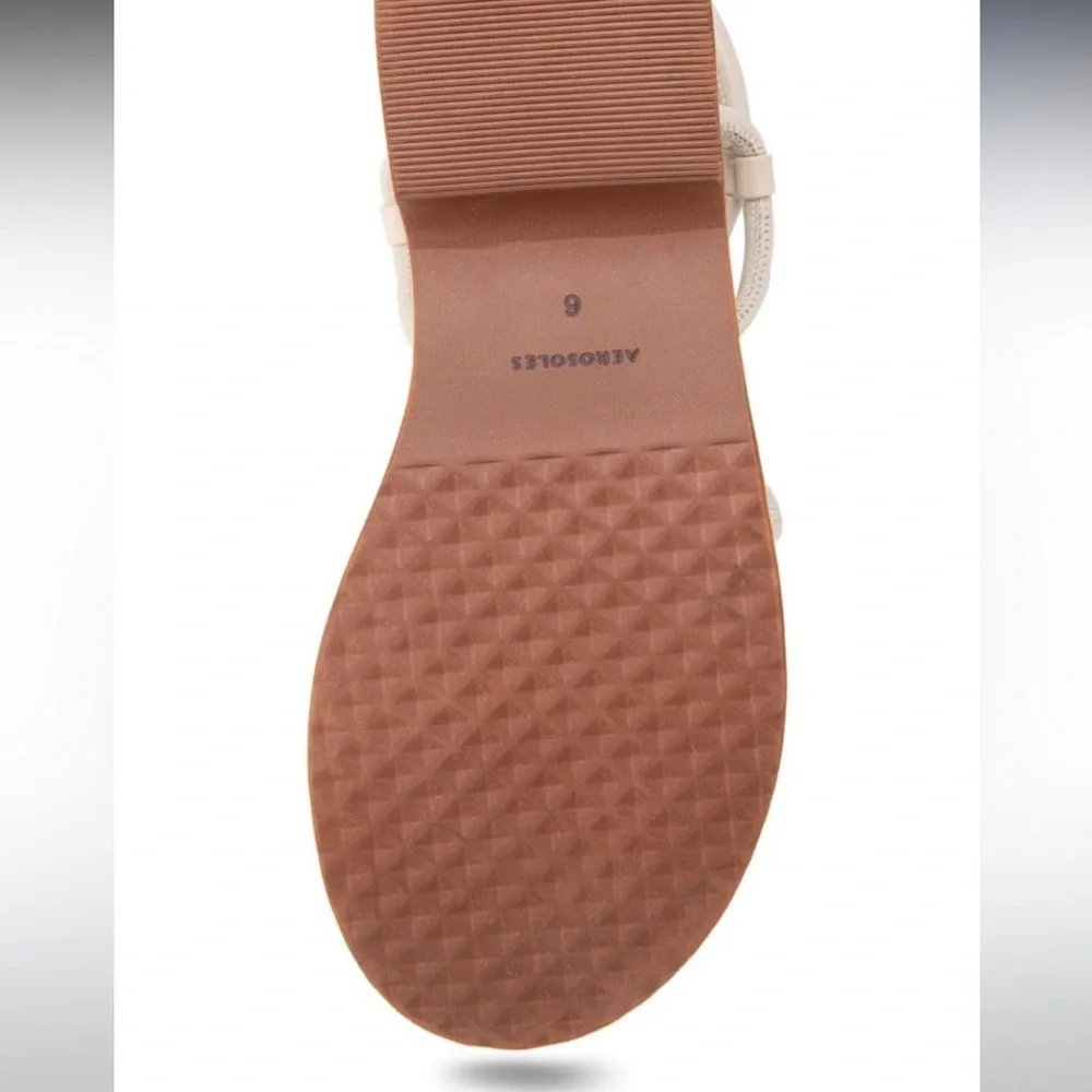 NEW 👡 Aerosoles Chaya Platform Flatform Sandals | white leather women’s size 8